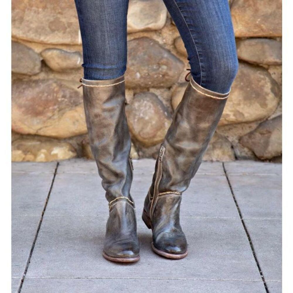 BEDSTU Manchester Womens Taupe Rustic Mason Riding Boot 10